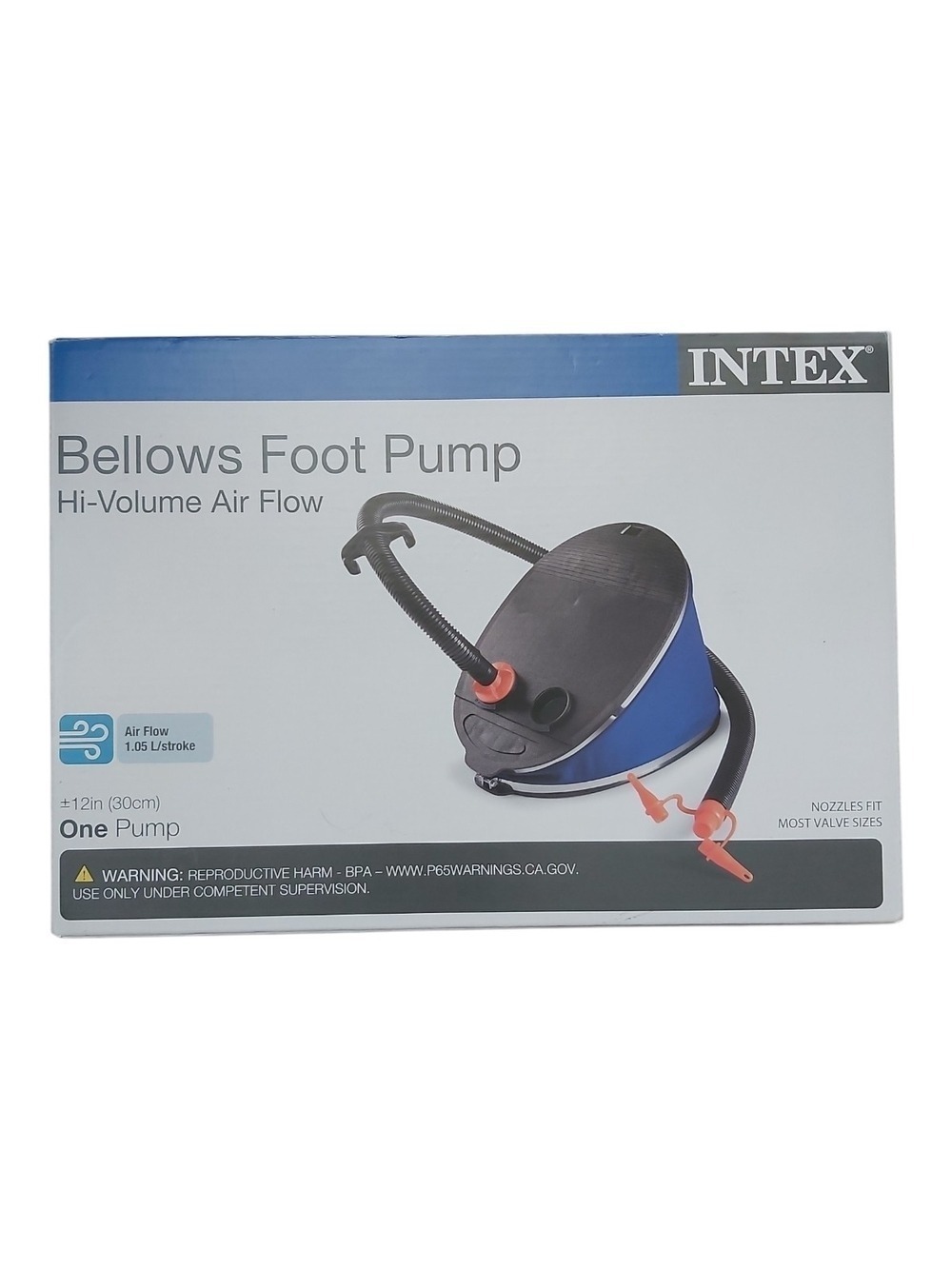 Intex Bellows Foot Pump – Hi-Volume Air Flow, New in Box, Excellent Condition